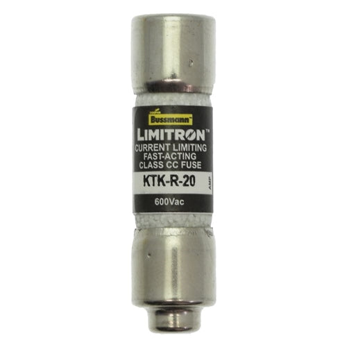 Bussmann KTK-R-20 Fuse 20 Amp 600VAC Fast Blow, Class CC Rejection-Type Melamine Tube (13/32" x 1-1/2") 20A 20AMP