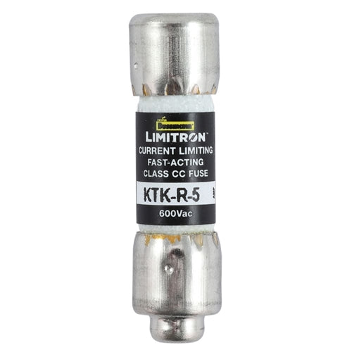 Bussmann KTK-R-5 Fuse 5 Amp 600VAC Fast Blow, Class CC Rejection-Type Melamine Tube (13/32" x 1-1/2") 5A 5AMP