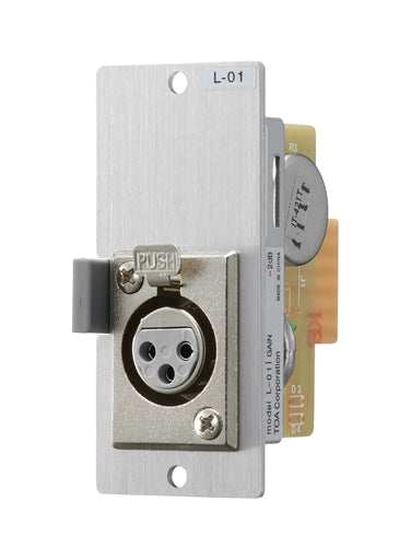 TOA L-01F Line in Module, XLR-Female, 600 Ohm, 900 Series Module