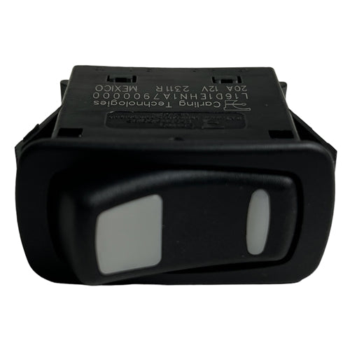 Carling L16D1EHN1-A7900 Lighted Rocker Switch SPDT On-Off-On, 20A@12VDC, Amber/Green LED, QC Terminals *Max 12VDC*