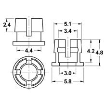 Mode 55-530-0 Mounting Bezel for 3mm LED
