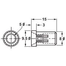 Mode 55-550A-0 One-Piece Panel Mount 5mm LED Holder, Concave