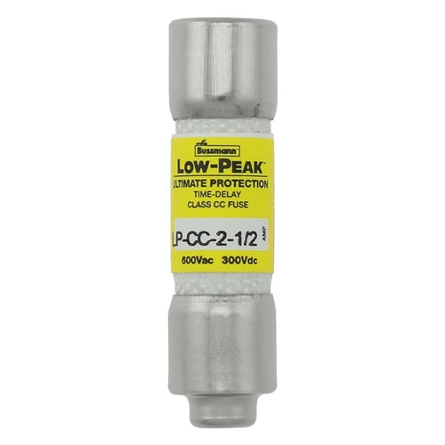 Bussmann LP-CC-2-1/2 Fuse 2-1/2 Amp 600VAC/300VDC Class CC Low Peak Time-Delay (0.41" x 1-1/2") 2.5A 2.5AMP