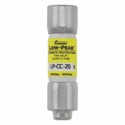 Bussmann LP-CC-20 Fuse 20 Amp 600VAC/300VDC Class CC Low Peak Time-Delay (0.41" x 1-1/2") 20A 20AMP