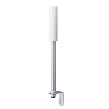 Patlite LR4-M2LJNW 40mm Signal Tower Base Unit, 100-240V AC, Pole Mount with L Bracket and Cable, No Flashing/Buzzer, Off-White