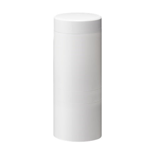 Patlite LR6-02WMNW 60mm, Signal Tower Base Unit, 24V DC, 8-Pin M12 Connector, 3-Screw Direct Mount, Off-White