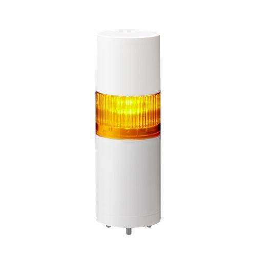 Patlite LR6-102WJBW-Y 60mm 1-Tier Signal Tower, 24V DC, Direct Mount with Cable, Flashing/Buzzer, Off-White