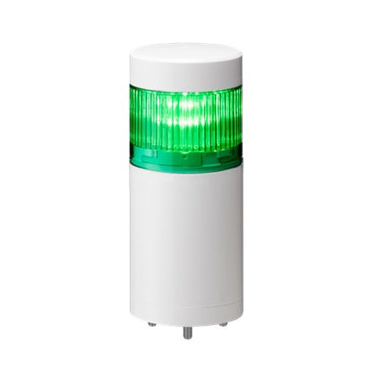 Patlite LR6-102WJNW-G 60mm 1-Tier Signal Tower, 24V DC, Direct Mount/Cable, No Flashing/Buzzer, Off-White