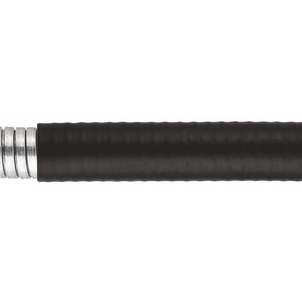 Hellermann Tyton LTPHC20B-25M HelaGuard® Spiral Metallic Conduit, Flexible, 0.50" (20mm) Dia, GS/TPE, Black, 82ft/Reel