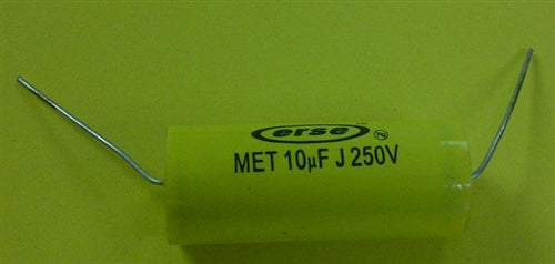 Marsland MCC10 Metallized Polyester Axial Audio Capacitor, 10uF 250V, Non-Polarized, Non-Inductive, Mfr# MCC10PE