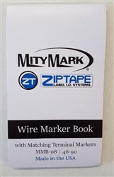 Ziptape MMB-C-08 Vinyl Coated Cloth Wire Marker Book, Legend: 46 Thru 90