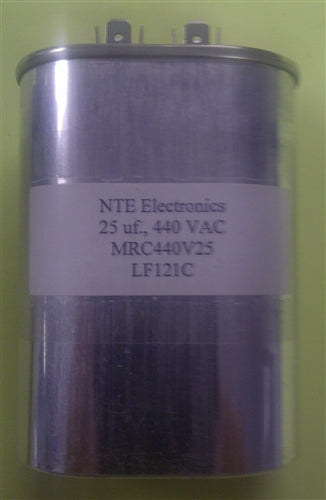 NTE Motor Run Capacitor 25uF 440VAC MRC440V25 ** Rated for Continuous/100% Duty Cycle **
