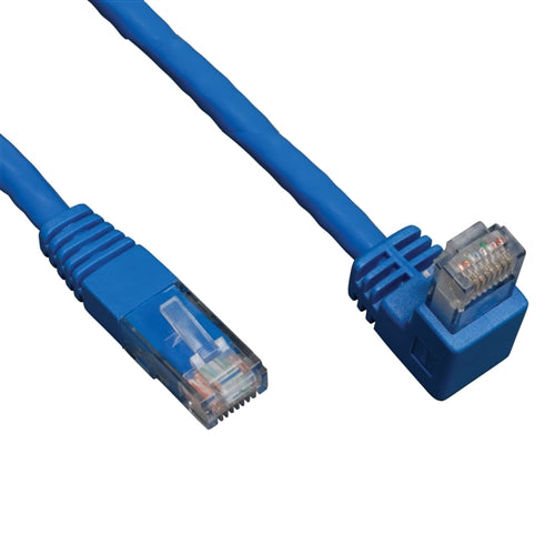 Tripplite N204-005-BL-DN Blue 5ft Down-Angle Cat6 Gigabit Molded UTP Ethernet Cable (RJ45 Right-Angle Down M to RJ45 M)