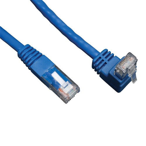 Tripplite N204-005-BL-UP Blue 5ft Up-Angle Cat6 Gigabit Molded UTP Ethernet Cable (RJ45 Right-Angle Up M to RJ45 M)