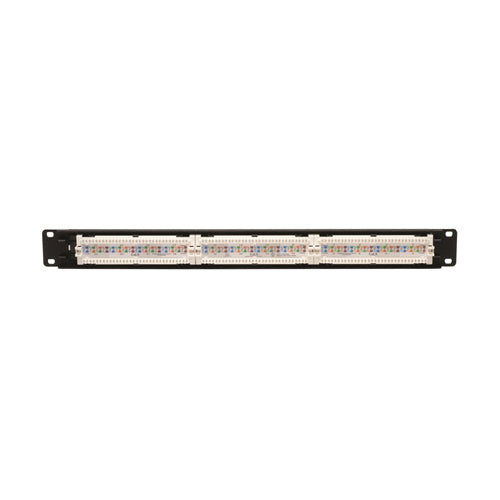 Tripplite N252-024 24 Port 1U Rackmount Cat6 110 Patch Panel 568B RJ45 Ethernet,loaded, Punchdown Style