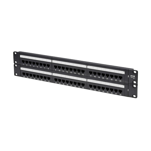 Tripplite N252-048 48-Port Cat6 Patch Panel, UTP, 110 Punch Down, RJ45, 2U, TAA