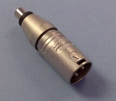 Neutrik NA2MPMF 3 Pin Male XLR to RCA / Phono Socket Adapter, Pin 2: Signal, Pin 1 and 3: Connected to Ground
