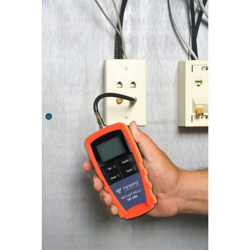 Tempo NC-100 Netcat Micro Voice / Data / Video Wiring Tester ** Not Compatible with Power Over Ethernet PoE Devices **