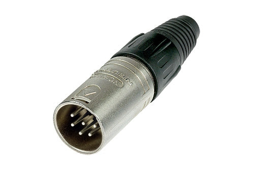 Neutrik NC6MX 6 Pin Male XLR Cable Connector with Nickel Housing and Silver Contacts