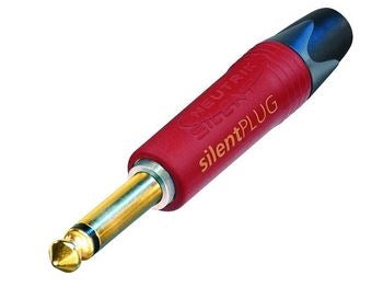 Neutrik NP2X-AU-SILENT 2 Pole Mono 1/4" Professional Phone Plug, Gold Plated Contacts, with Silent Switch