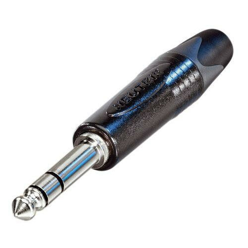 Neutrik NP3X-BAG 3 Pole Stereo 1/4" Professional Phone Plug, Black Metal Housing, Nickel Contacts