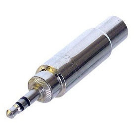 Rean Neutrik NYS227 3 Pole Stereo Adapter, 3.5mm Stereo Plug to 1/4" Stereo Jack