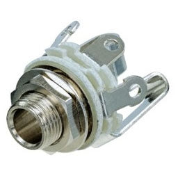 Rean Neutrik NYS230 3 Pole Stereo 1/4" Open Chassis Jack, with Washer and Nut, with 0.205" Faston Tabs