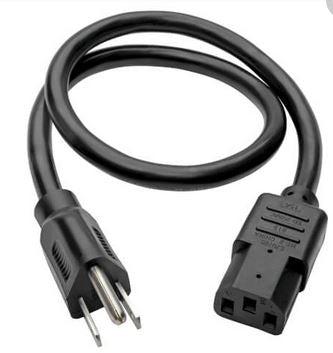 Tripplite P007-002 Power Cable 14/3 24" NEMA 5-15P to IEC 60320 C13 Equipment Cord, (24 Inches/2 Feet) 125 VAC 15AMP