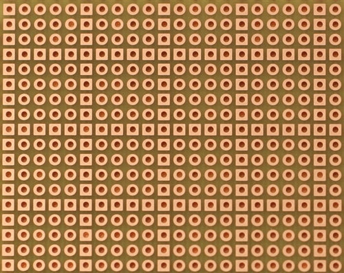 BPS Busboard PAD3U Padboard-Size 3U, Pad-Per-Hole, Plated Holes, Square Locator Holes, Double-Sided, 100mm x 160mm