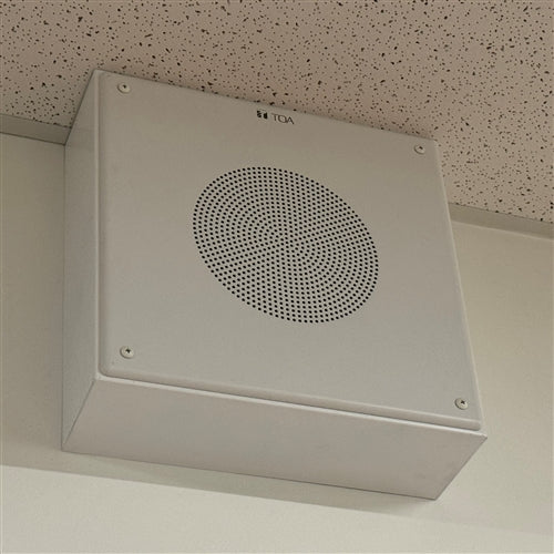 TOA PC-580S Square Ceiling Speaker, 10W 25V/70V, Ceiling Mount 8" Speaker