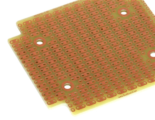 BPS Busboard PR1593Q 2-HOLE Strip Protoboard for Hammond 1593Q Enclosure, Single-Sided, 62mm x 69mm (2.43" x 2.72")