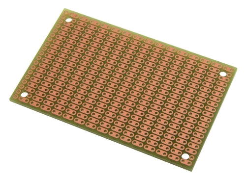 BPS Busboard PR2H1 PROTOBOARD-2H Size 1, Single-Sided, 2-HOLE Strips, 4 Mounting Holes, 50mm x 80mm (1.97" x 3.15")