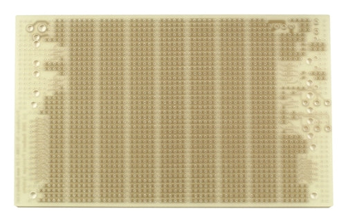 BPS Busboard PR3UC PROTOBOARD-3U-CONN, Single-Sided, 6-HOLE Strips, Connector Footprints, 100mm x 160mm (3.9" x 6.3")