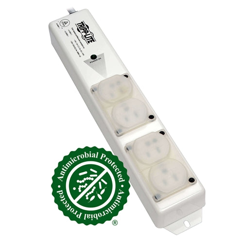 Tripplite PS-415-HGULTRA Power Bar, Medical Grade with 4 15A Hospital-Grade Outlets, 15' Cord and Outlet Covers