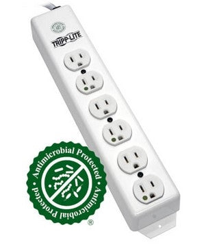 Tripplite PS-606-HG Medical-Grade Power Bar, 6 Hospital-Grade Outlets, UL 1363, 6'cord