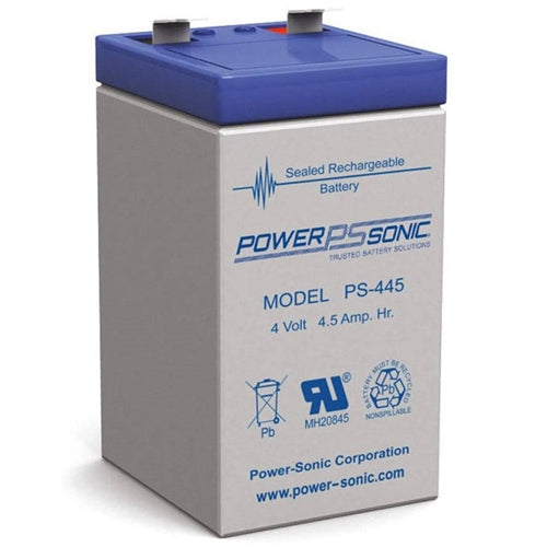 Powersonic PS-445F2 4V 4.5Ah SLA Battery with .250" QC Tabs
