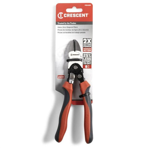 Crescent PS5429C 8" Pro Series Dual Material Diagonal Compound Action Cutting Pliers