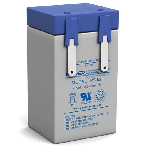 Powersonic PS-621F1 6V 2Ah SLA Battery with .187" QC Tabs