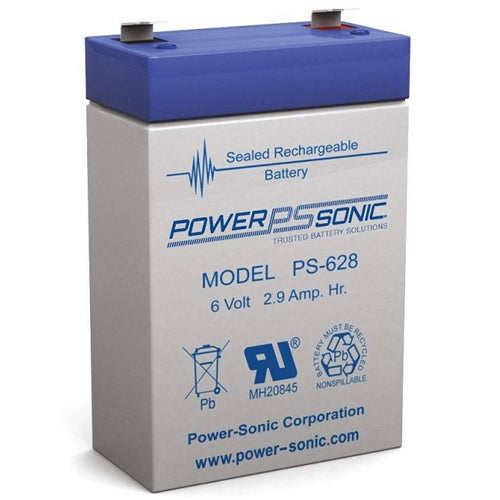 Powersonic PS-628F1 6V 2.8Ah SLA Battery with .187" QC Tabs