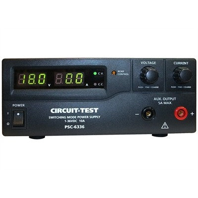 Circuit-Test PSC-6336 Benchtop Switching Power Supply 1-36VDC/0-10AMP Remote Programmable / Laboratory Grade