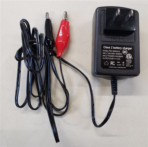 Powersonic PSC-6500ACX Dual Rate Battery Charger 6V 500mA, for 6V Sealed Lead Acid Batteries 2AH-5AH