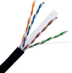 PSI Data PSI-6CMPSP-BK Black Cat6e Cable 23/8 (4 Pair) Solid Unshielded, Plenum CMP/FT6, 1-GBIT (305M = Full Roll)
