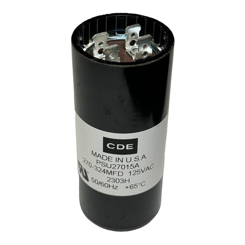 Cornell-Dubilier PSU27015A Motor Start Capacitor 270uF to 324uF 110/125VAC ** Temporary Duty Cycle Applications Only **