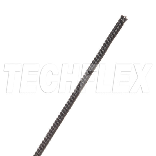 Techflex PTN0.06BK Black 1/16" General Purpose Expandable Braided Sleeving, Flexo PET, 305 Meter Roll