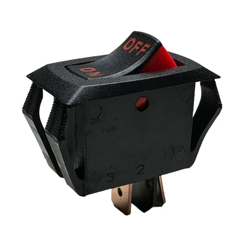 Carling RA911-VB-B-1-V-XN Rocker Switch SPST On-Off, 16A@125VAC / 10A@250VAC, On & Off Markings, QC Terminals