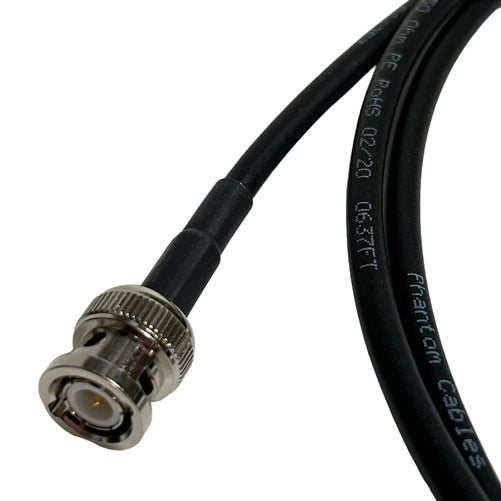 Phantom Cables RF195BNCMM-6 RF195 50 Ohm Low Loss Premium BNC Male to Male Patch Cable, Double Shield, 6-FOOT Length