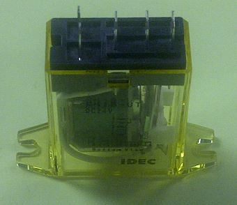 IDEC RH1B-UTDC24V Flange Mount Relay 24VDC SPDT 5 Pin, Res: 10A@240VAC/30VDC, Gen: 7.5A@120VAC, 7A@240VAC/30VDC, CSA