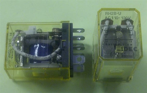 IDEC RH2B-UAC110-120V Relay 120VAC DPDT 8 Pin, Res: 10A@240VAC/30VDC, Gen: 7.5A@120VAC/30VDC, 7A@240VAC, CSA