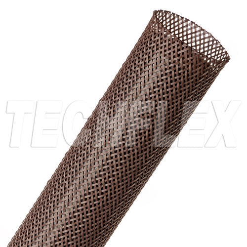 Techflex RRN1.25dB Flexo 1-1/4" Rodent Resistant Expandable Braided Sleeving, Dark Brown, 50 Foot Roll