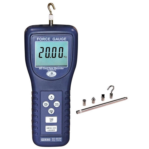 REED SD-6020 Data Logging Force Gauge, 44 LBS (20 Kg)